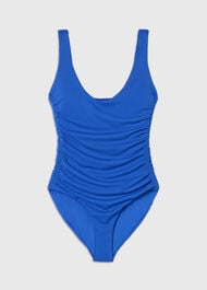 Textured Side Ruched Swimsuit