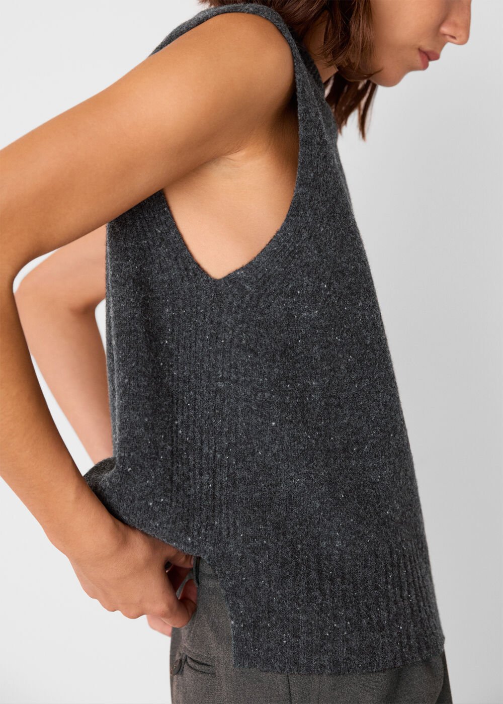 Wool Fleck Sleeveless Tank
