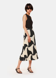 Triangle Swirl Pleated Skirt