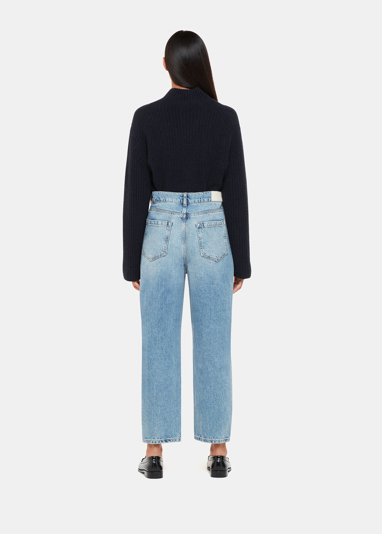 Light Wash High-Waisted Barrel Leg Jeans, Whistles