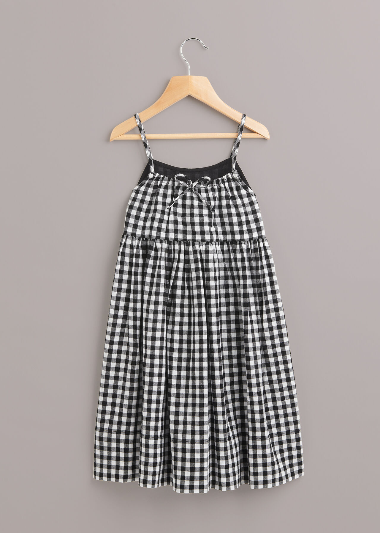 Black/Multi Gingham Carmen Dress | WHISTLES