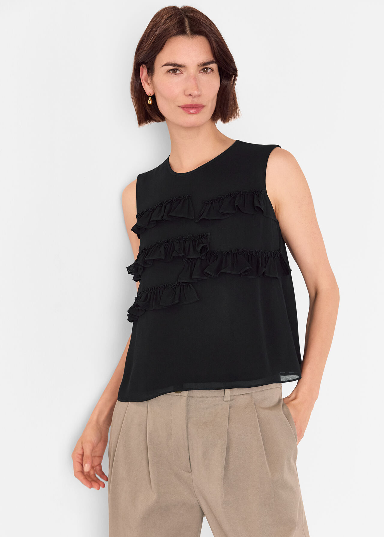 Frill Sleeveless Top