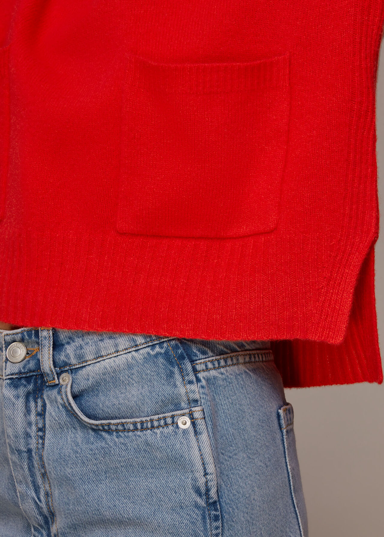 Pocket Detail Wool Jumper