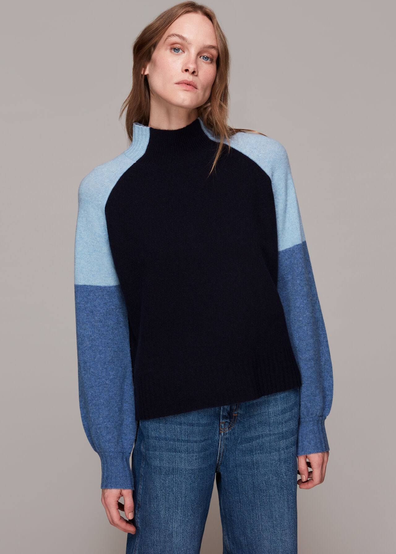 Colour Block Merino Jumper