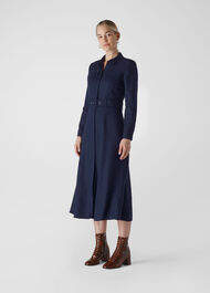 Military Shirt Dress Navy