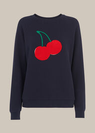 Cherry Embroidered Sweat