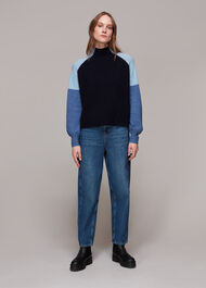 Colour Block Merino Jumper