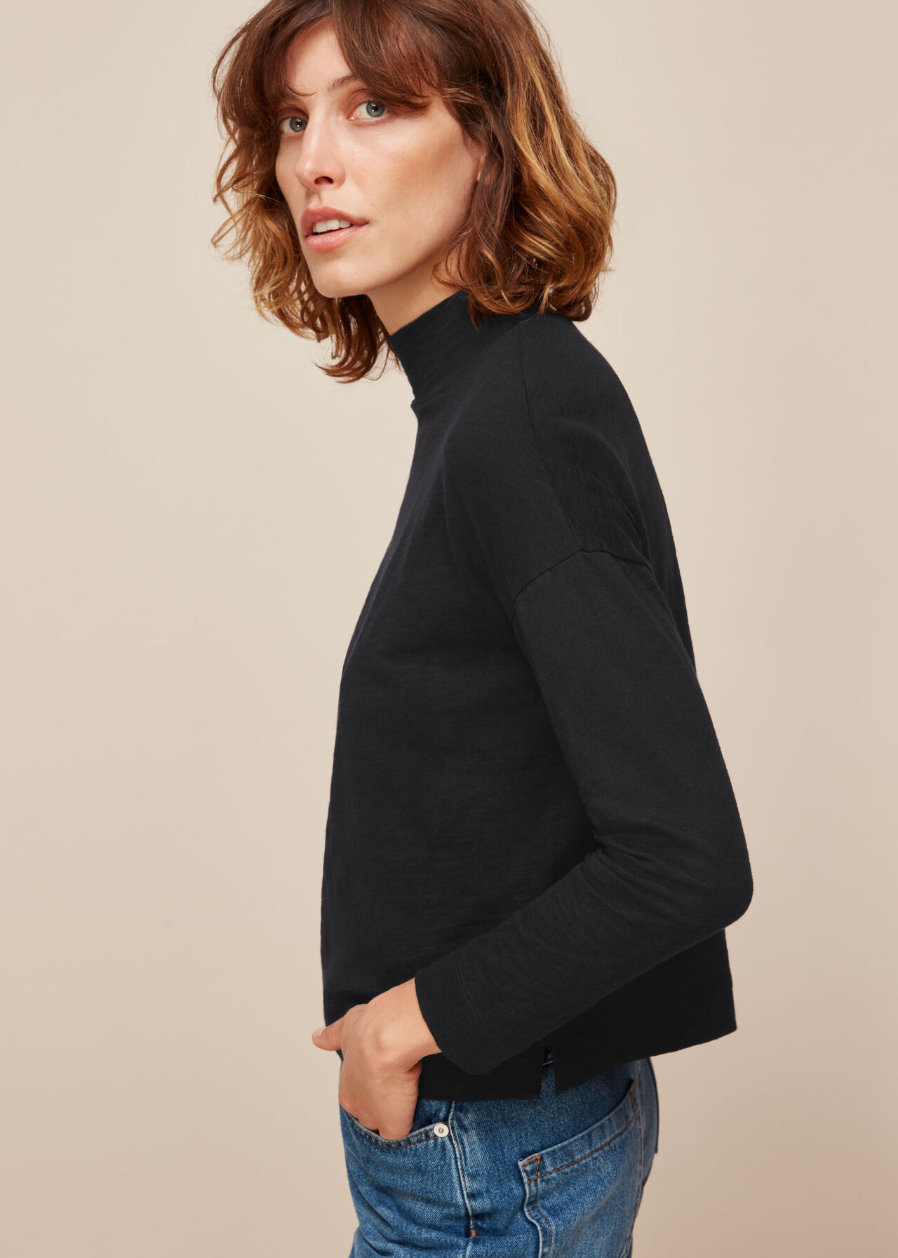 High Neck Relaxed Top