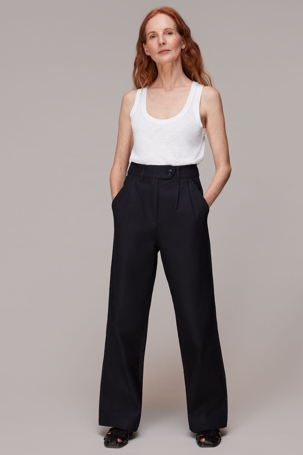 Black Robyn Cotton Trouser