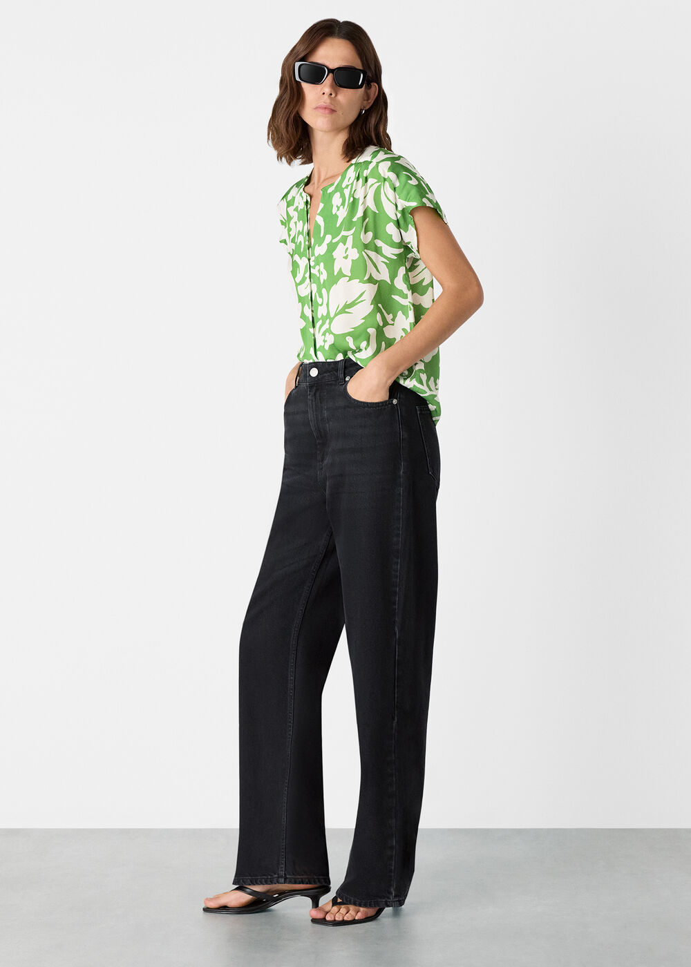 Floral Keyhole Blouse