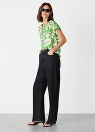 Floral Keyhole Blouse