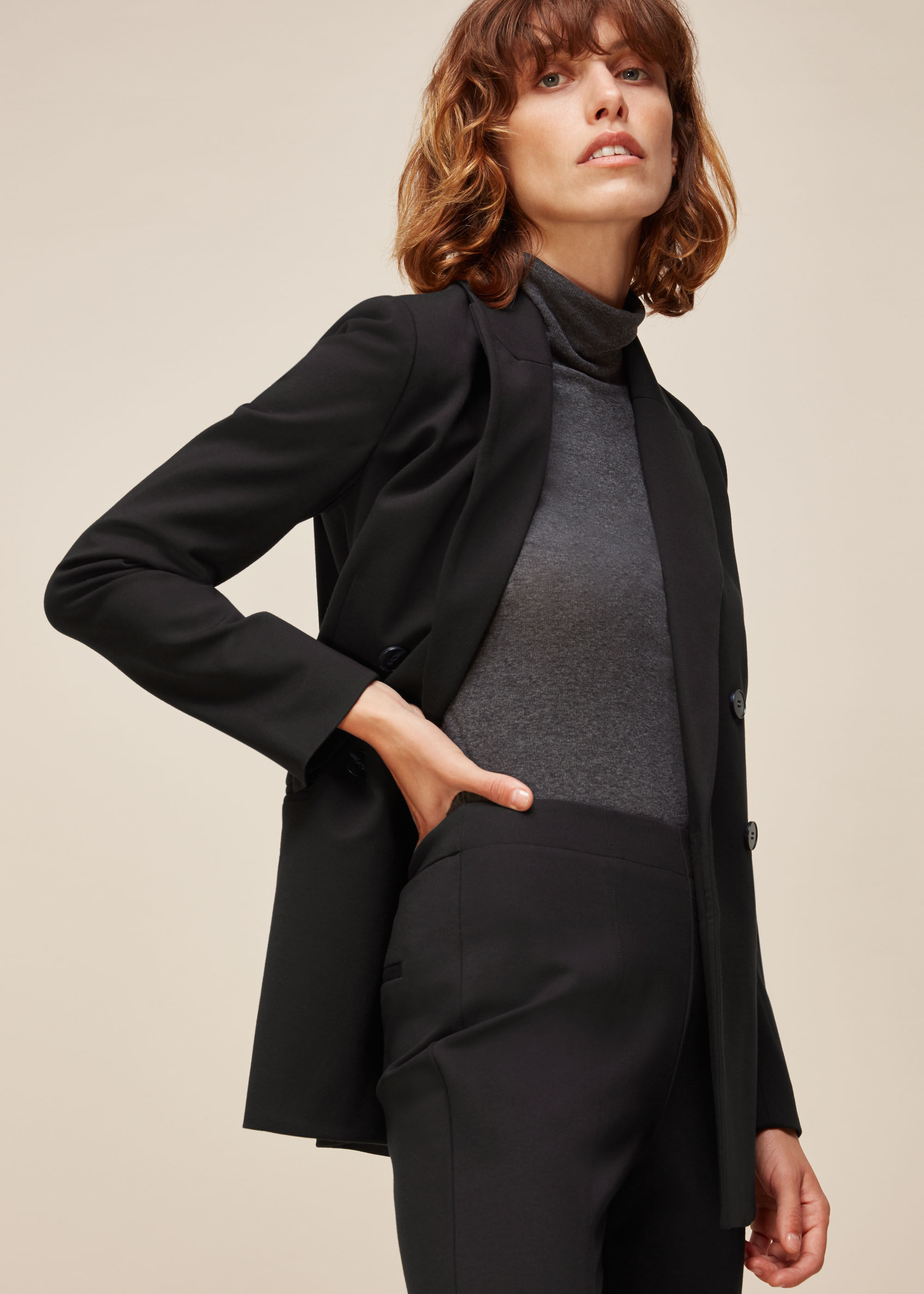 black ponte blazer