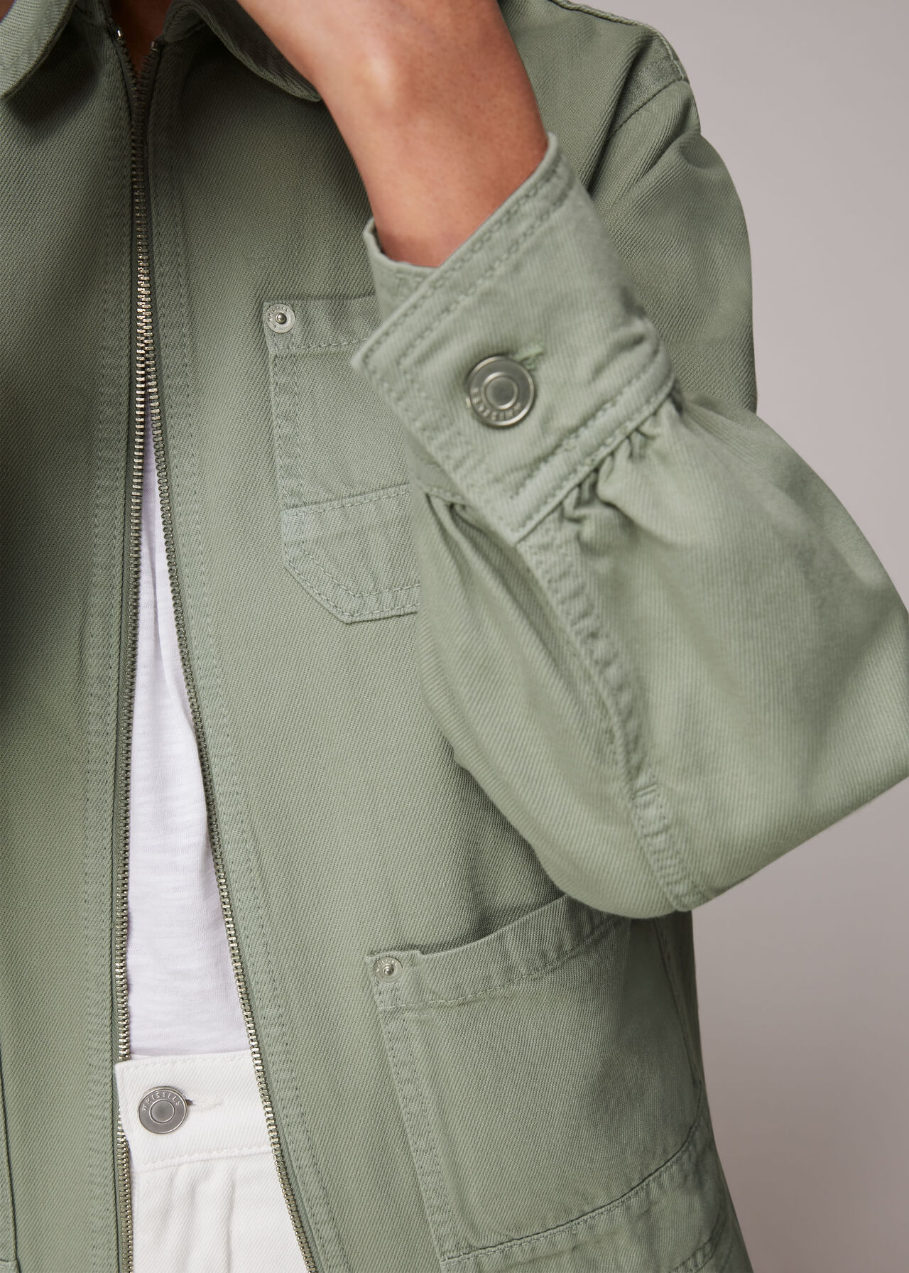 Zip Front Cargo Jacket