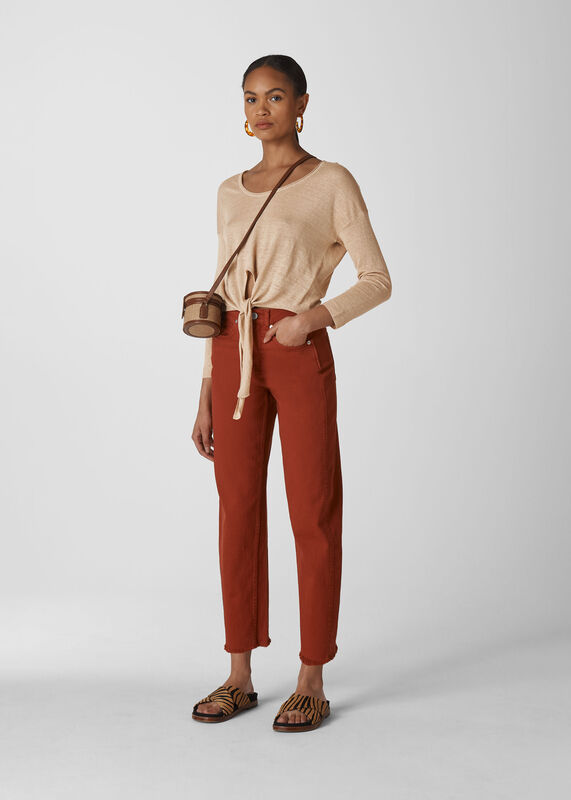 Tie Front Light Knit