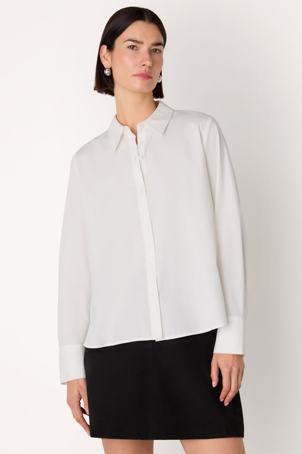White Boxy Cotton Shirt