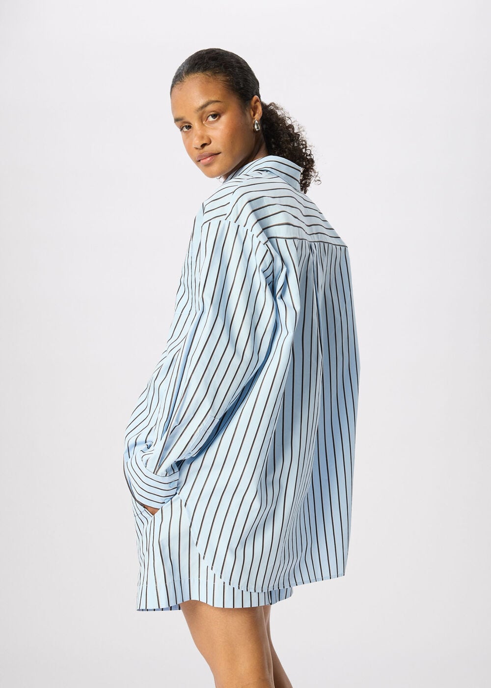 Cotton Poplin Stripe Shirt