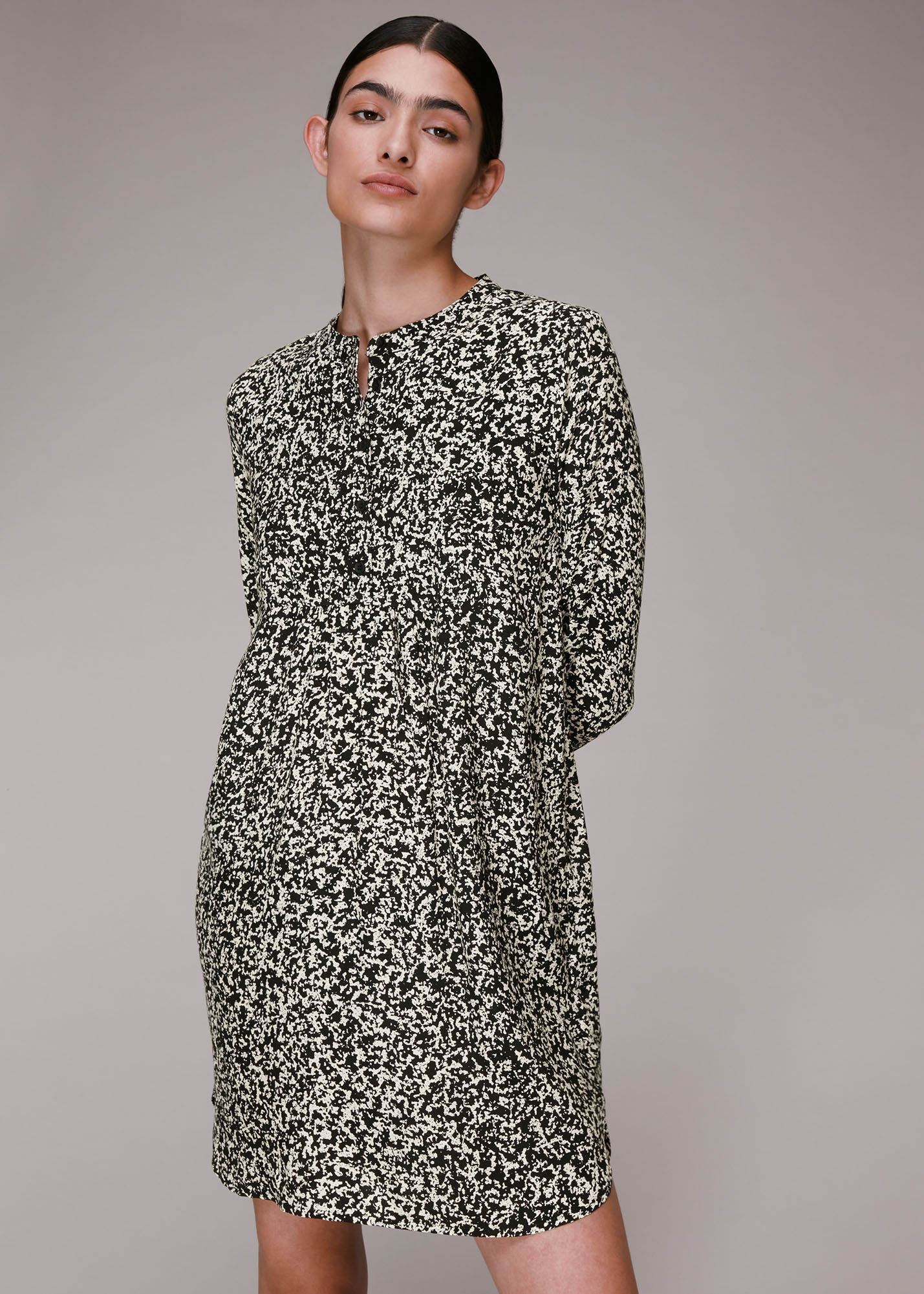 Whistles abstract animal print dress clearance
