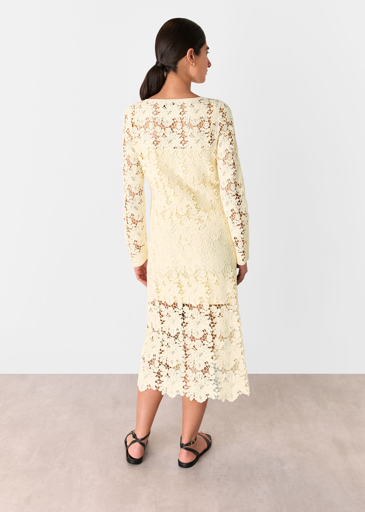 Floral Crochet Knit Dress