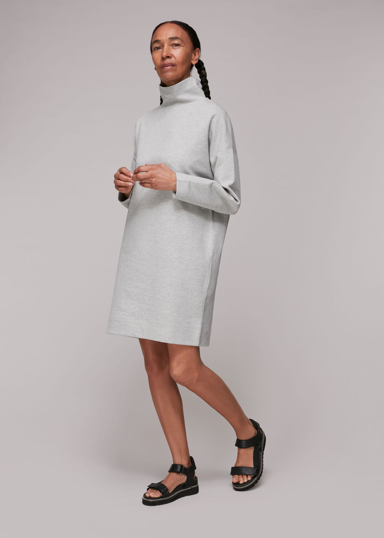 Funnel Neck Sweat Dress