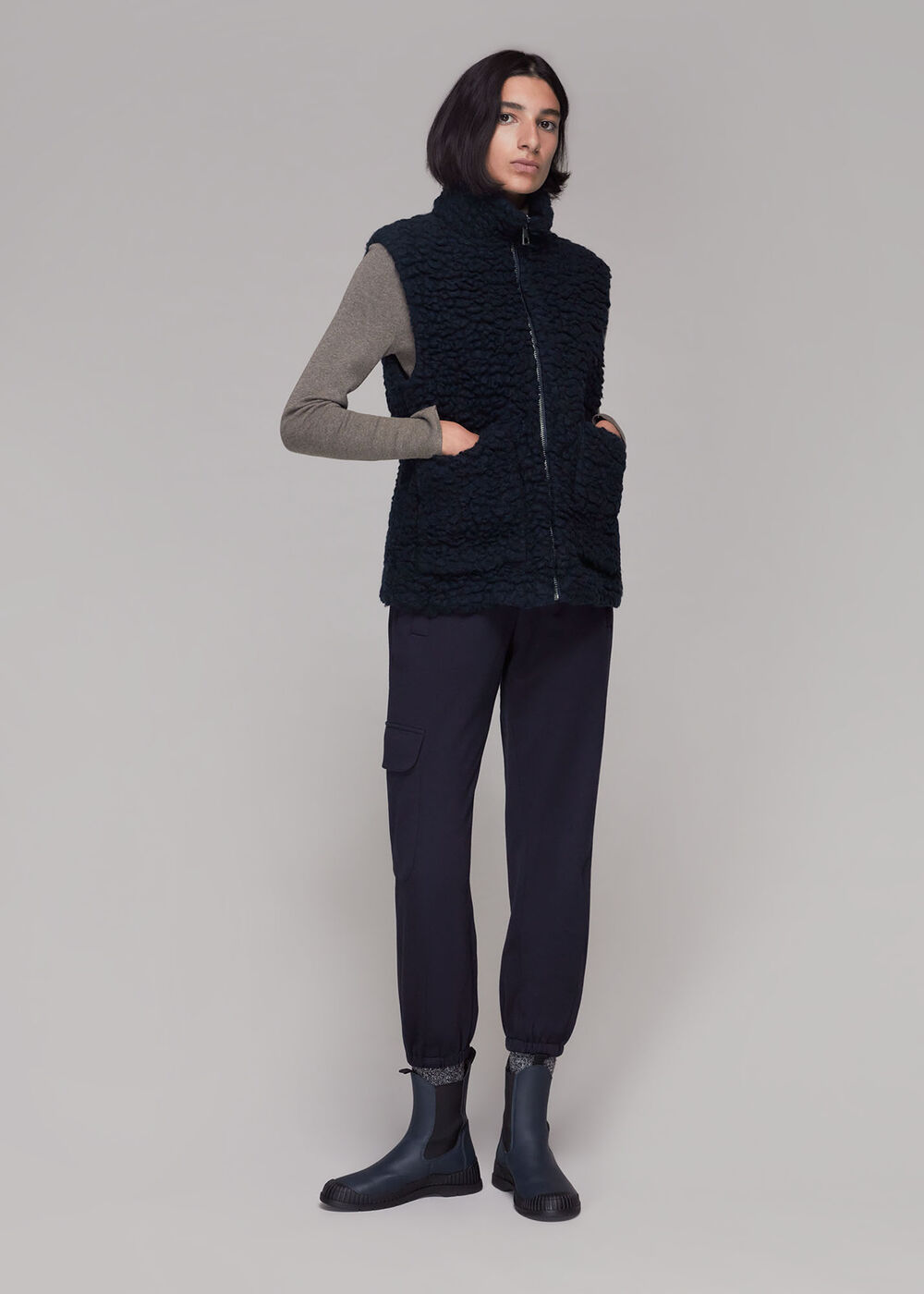 Cleo Wool Borg Gilet