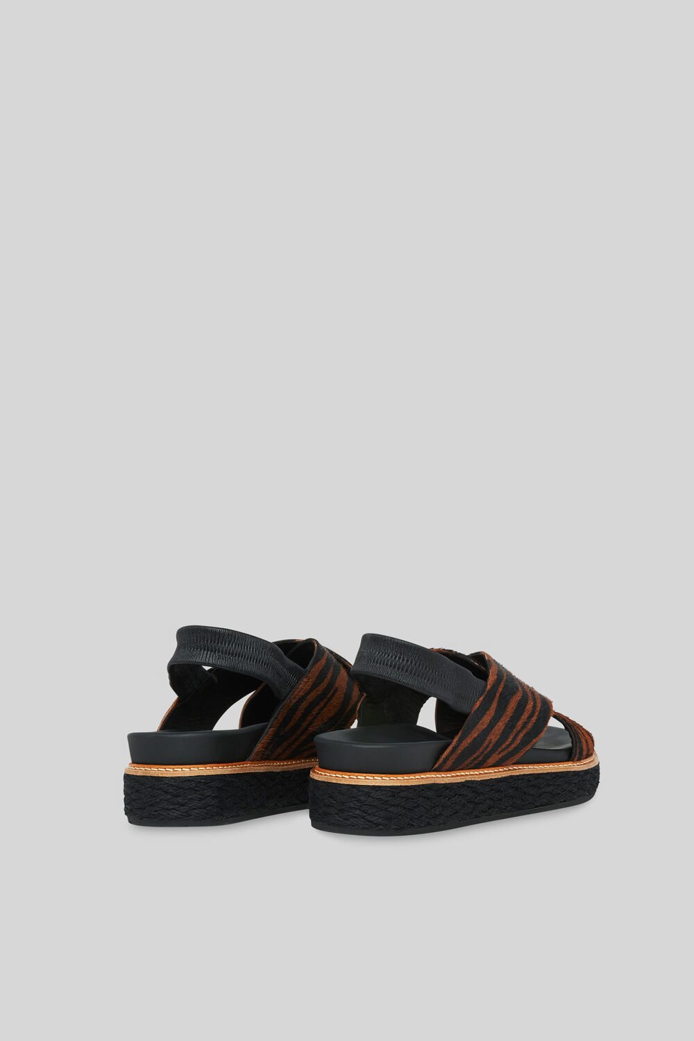 Robyn Tiger Cross Strap Sandal Brown/Multi