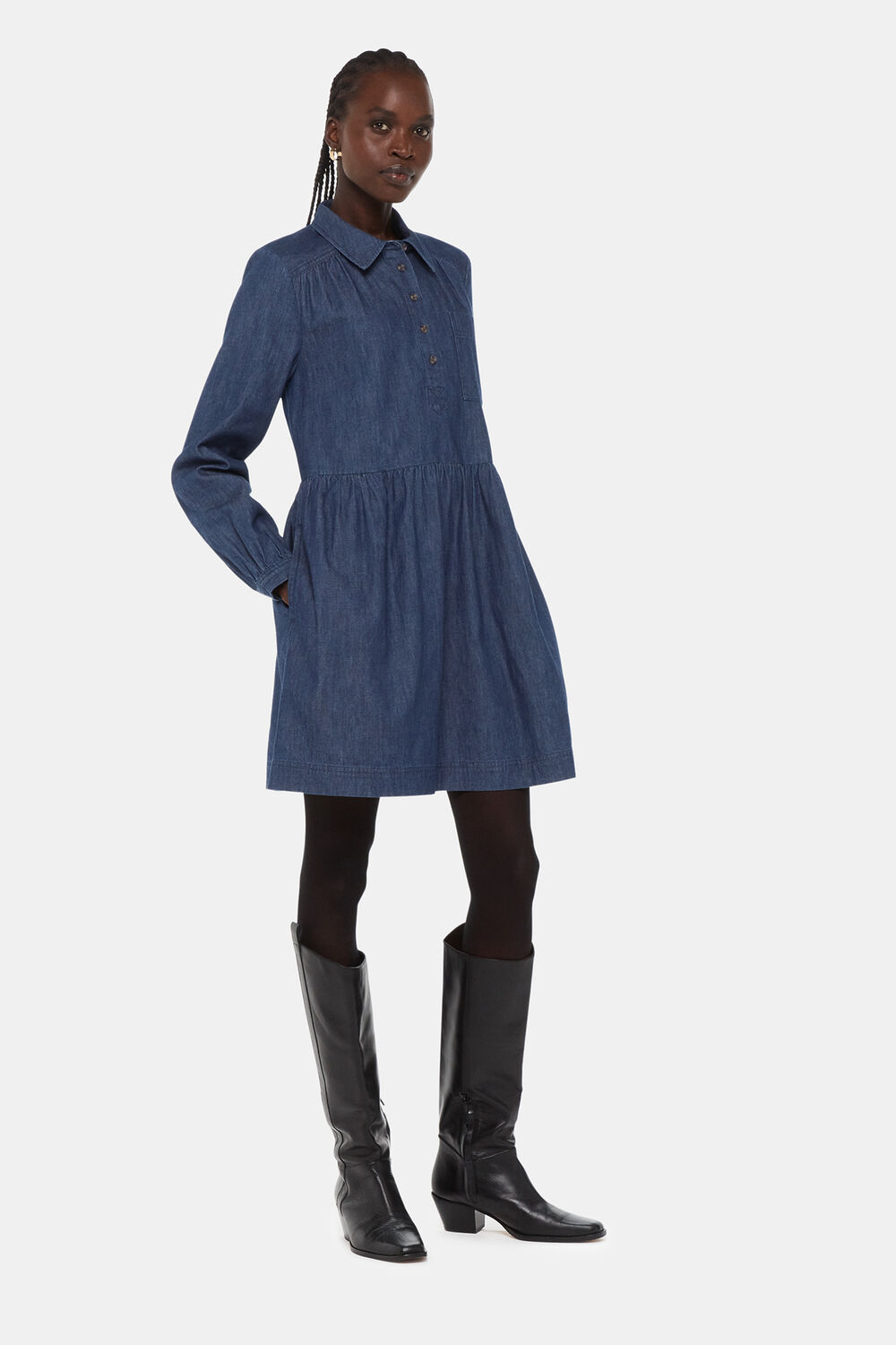 Winnie Chambray Denim Dress
