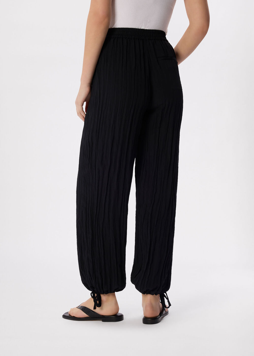 Relaxed Tie Hem Trouser