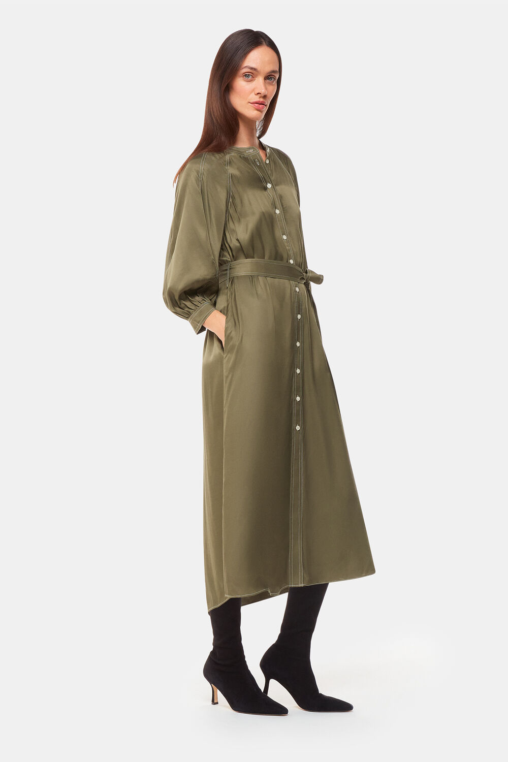 Mabel Topstitch Dress