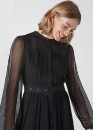 Bethany Belted Midi Dress Black