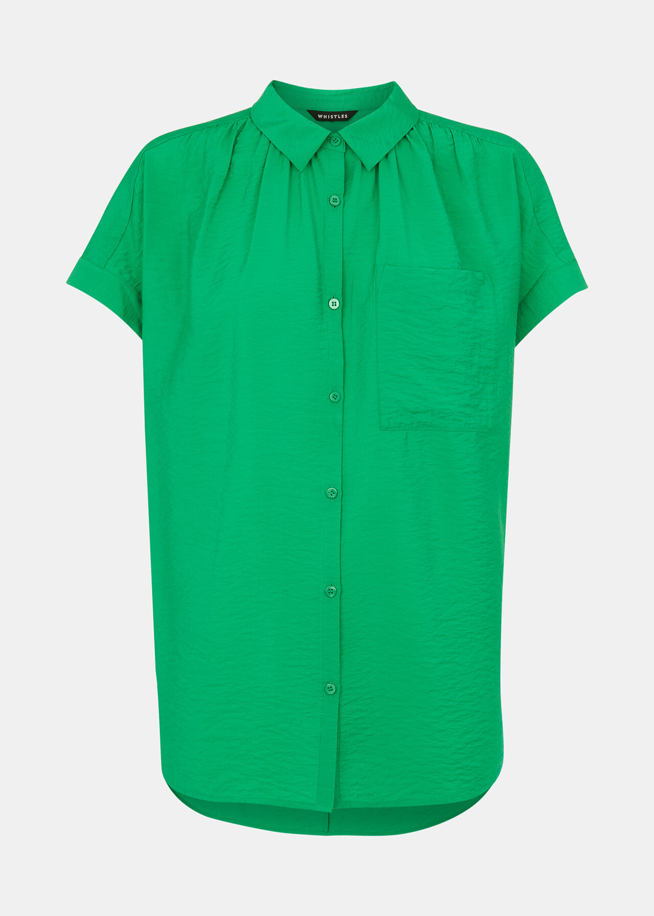 Green Nicola Button Through Shirt | WHISTLES