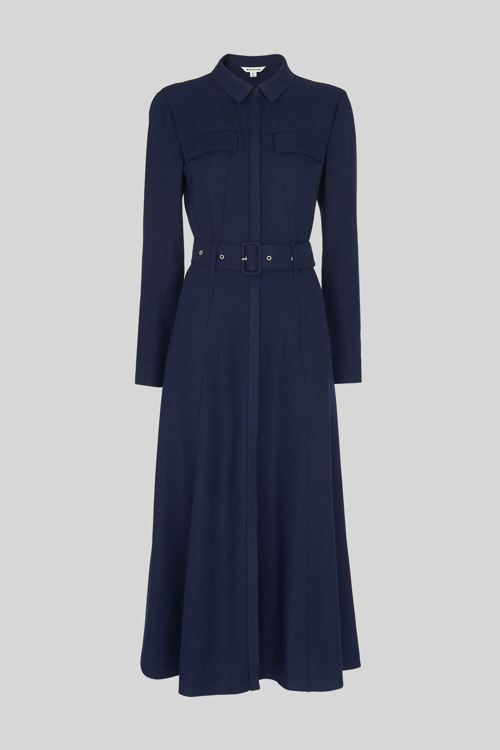 Military Shirt Dress Navy