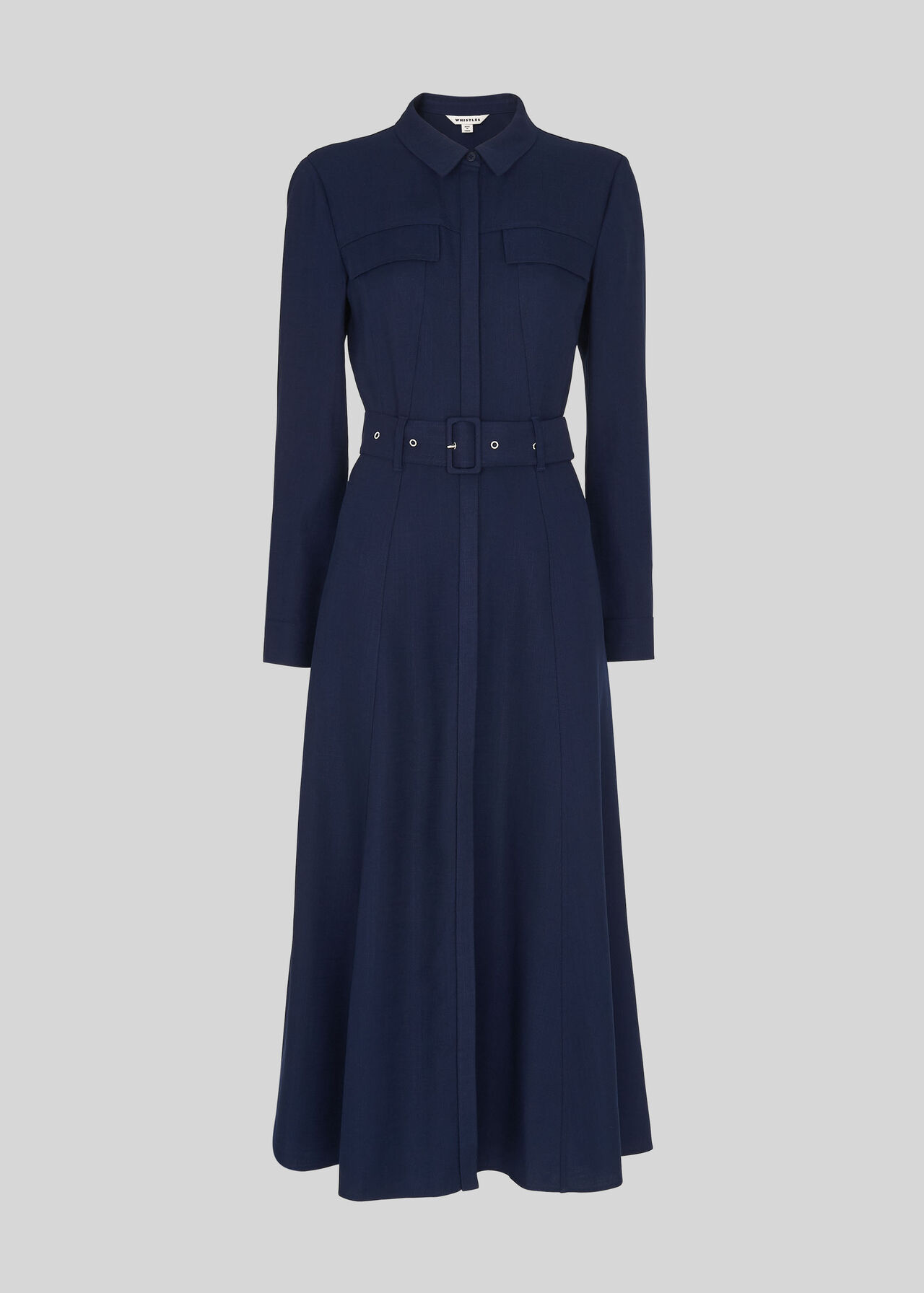 Military Shirt Dress Navy