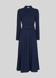 Military Shirt Dress Navy