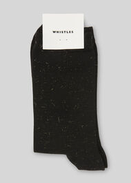 Sparkle Knit Socks Black