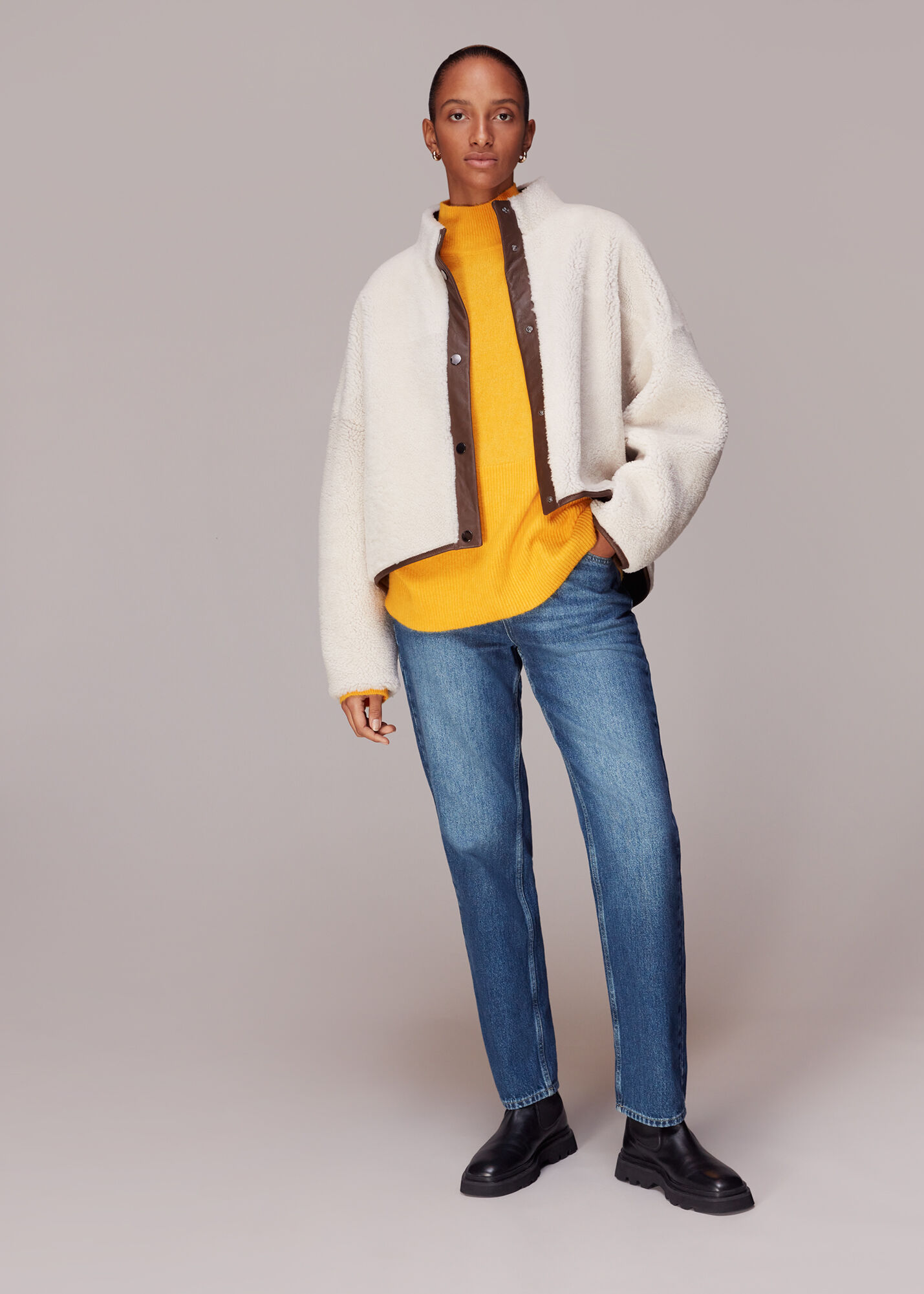 Whistles oversized funnel neck knit outlet