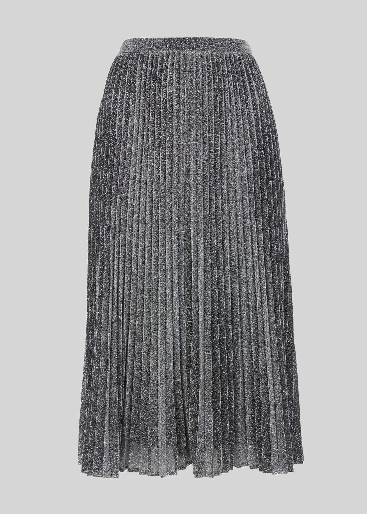 Longline Sparkle Pleated Skirt