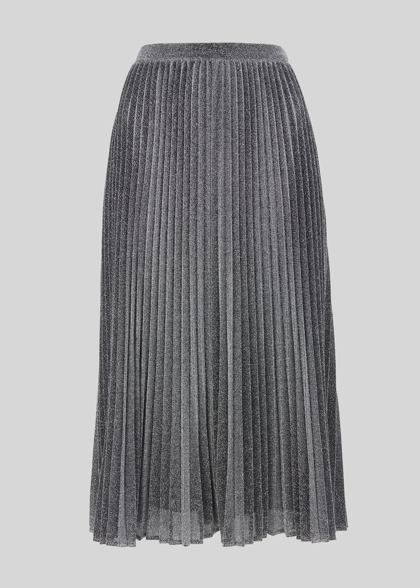 Silver Longline Sparkle Pleated Skirt | WHISTLES