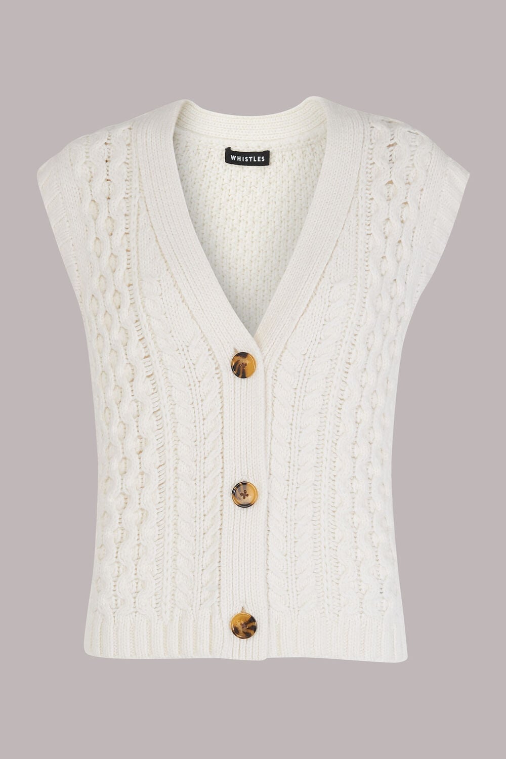 Cable Button Through Waistcoat