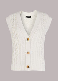 Cable Button Through Waistcoat