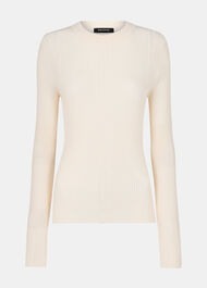 Ribbed Affect Crew Neck Knit