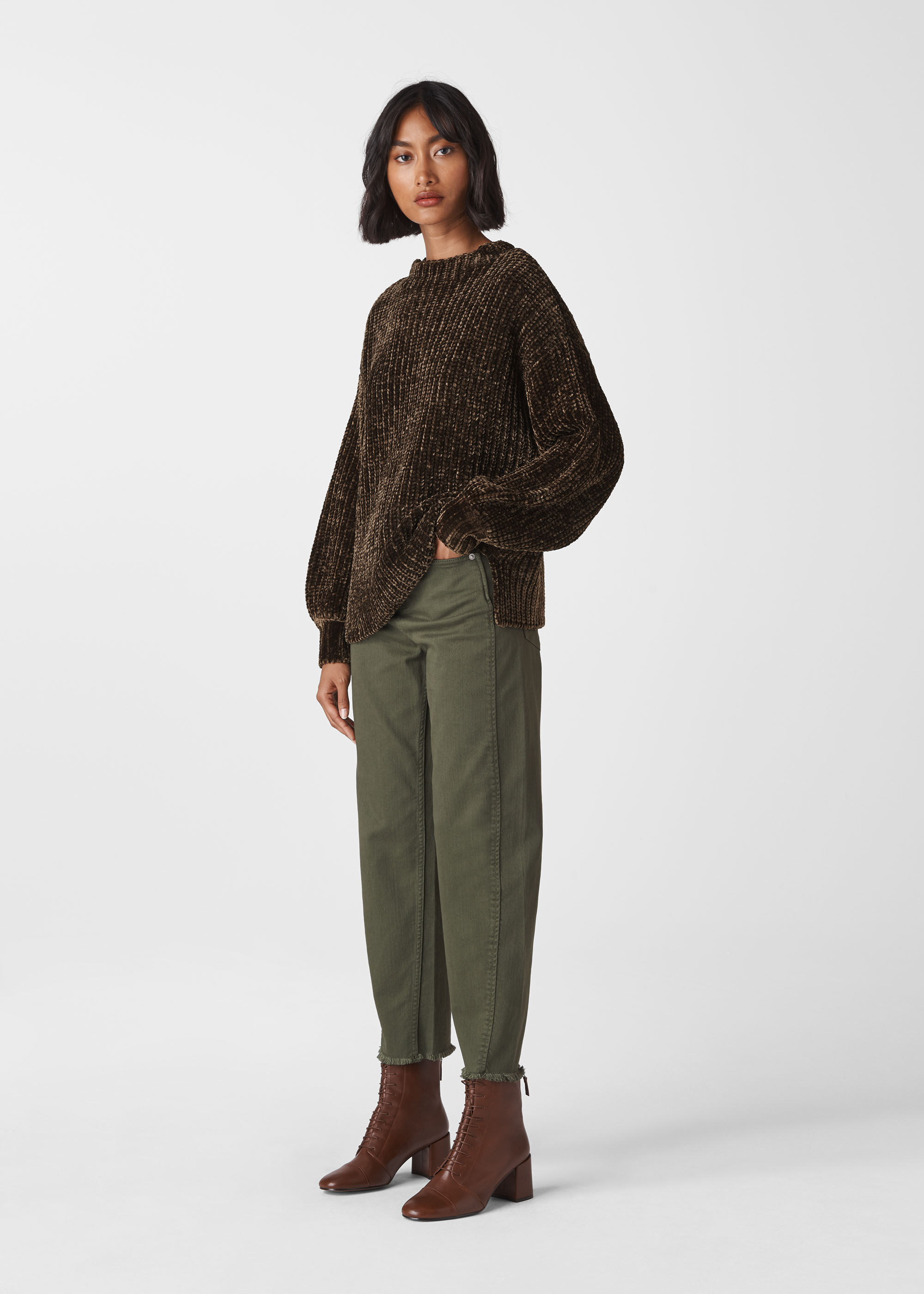 Soft top chenille sweater