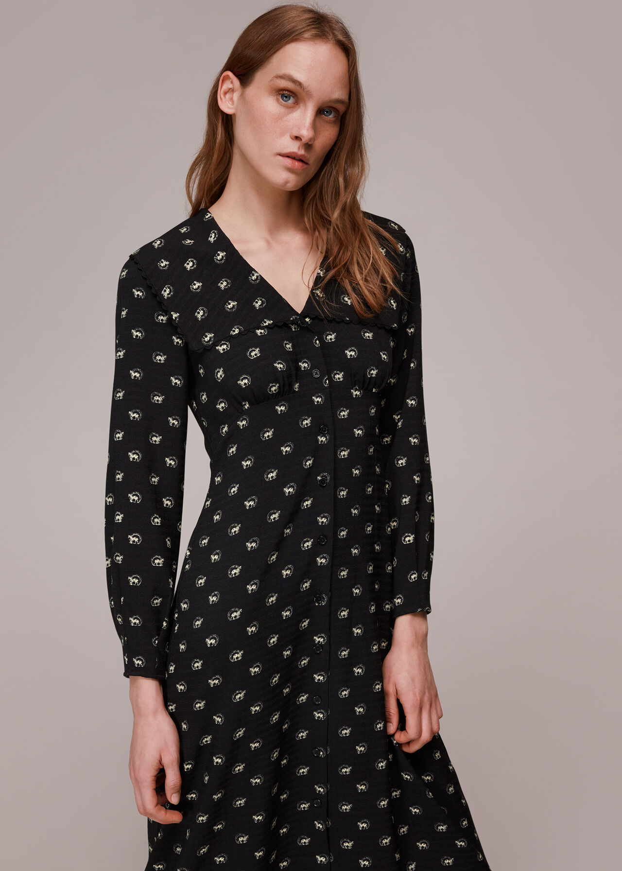 Izzy Horseshoe Collar Dress