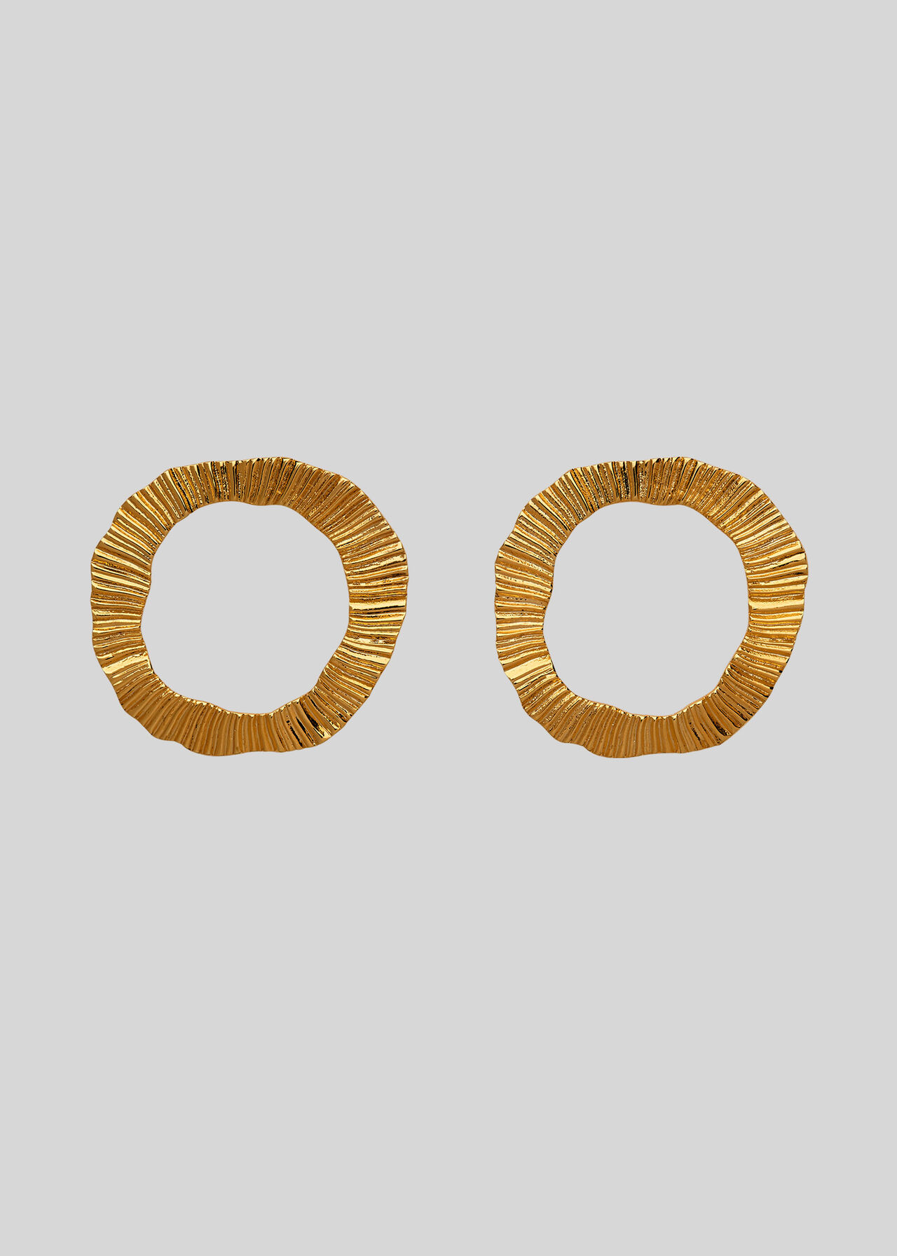 Textured Irregular Earring Gold/Multi