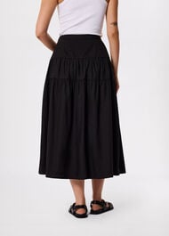 Tier Hem Cotton Skirt