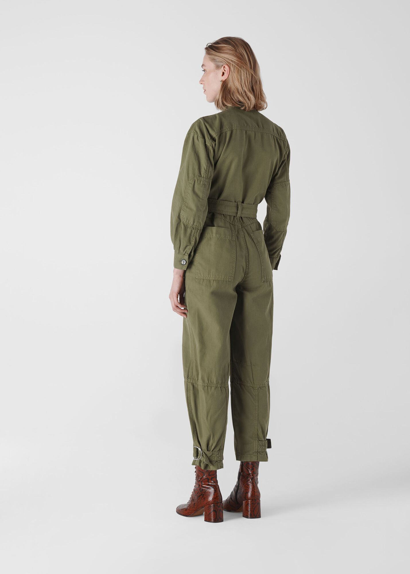 Khaki Julianna Utility Jumpsuit WHISTLES
