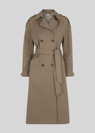 Imra Balloon Sleeve Trench Beige