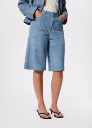 Suede Longline Short