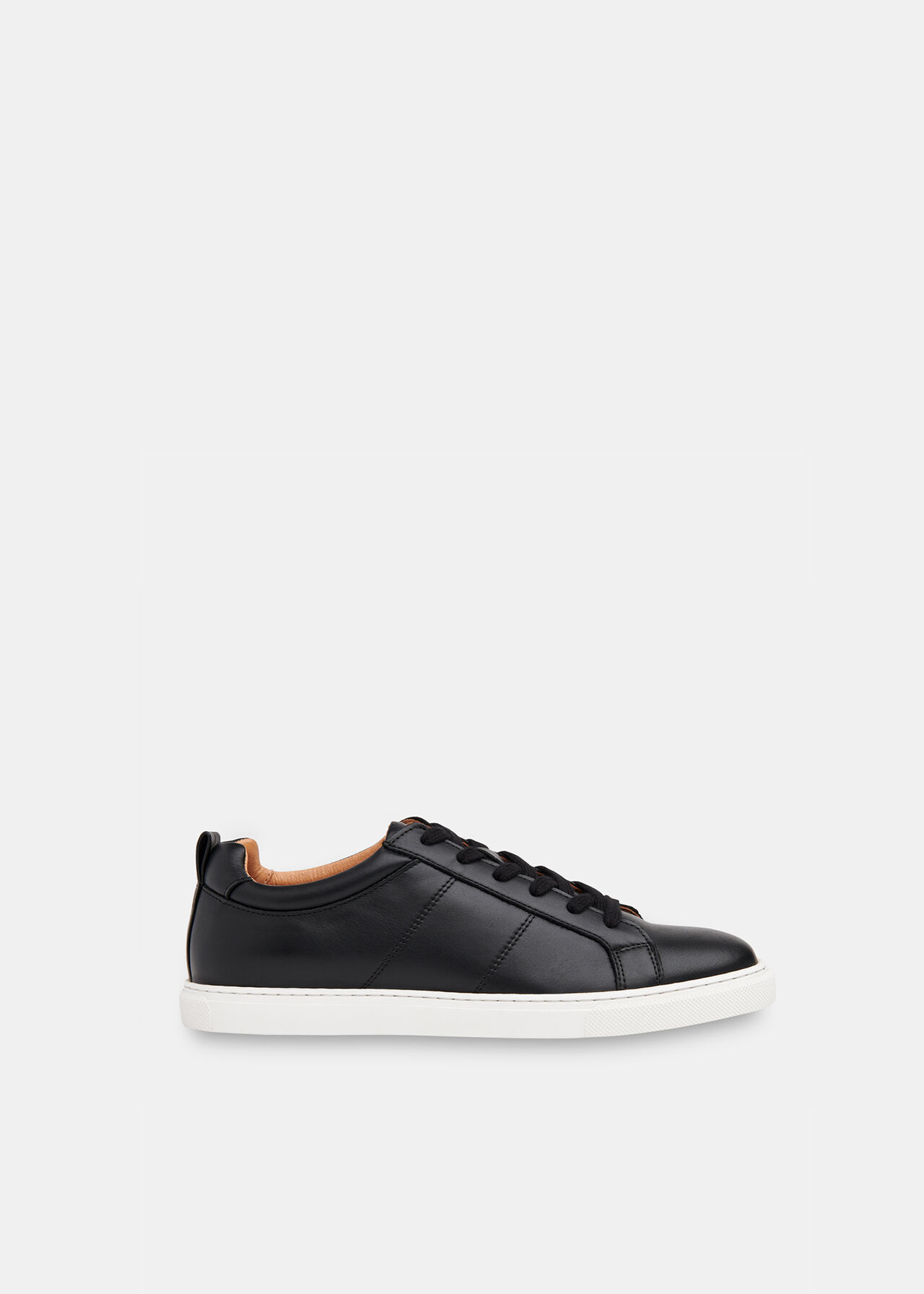 Black Koki Lace Up Trainer | WHISTLES | Whistles UK