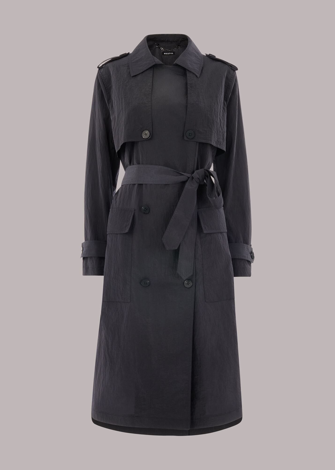 Dark Grey Water Resistant Trench Coat WHISTLES