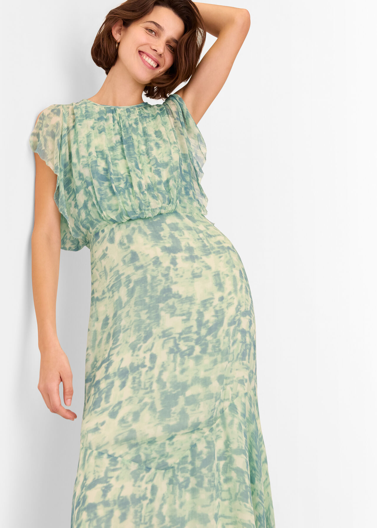 Whistles Dashed Brush Marks Midi Dress Whistles Dashed Brush Marks Midi Dress